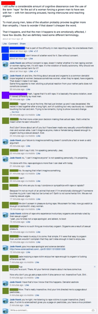 screenshot of a facebook conversation
